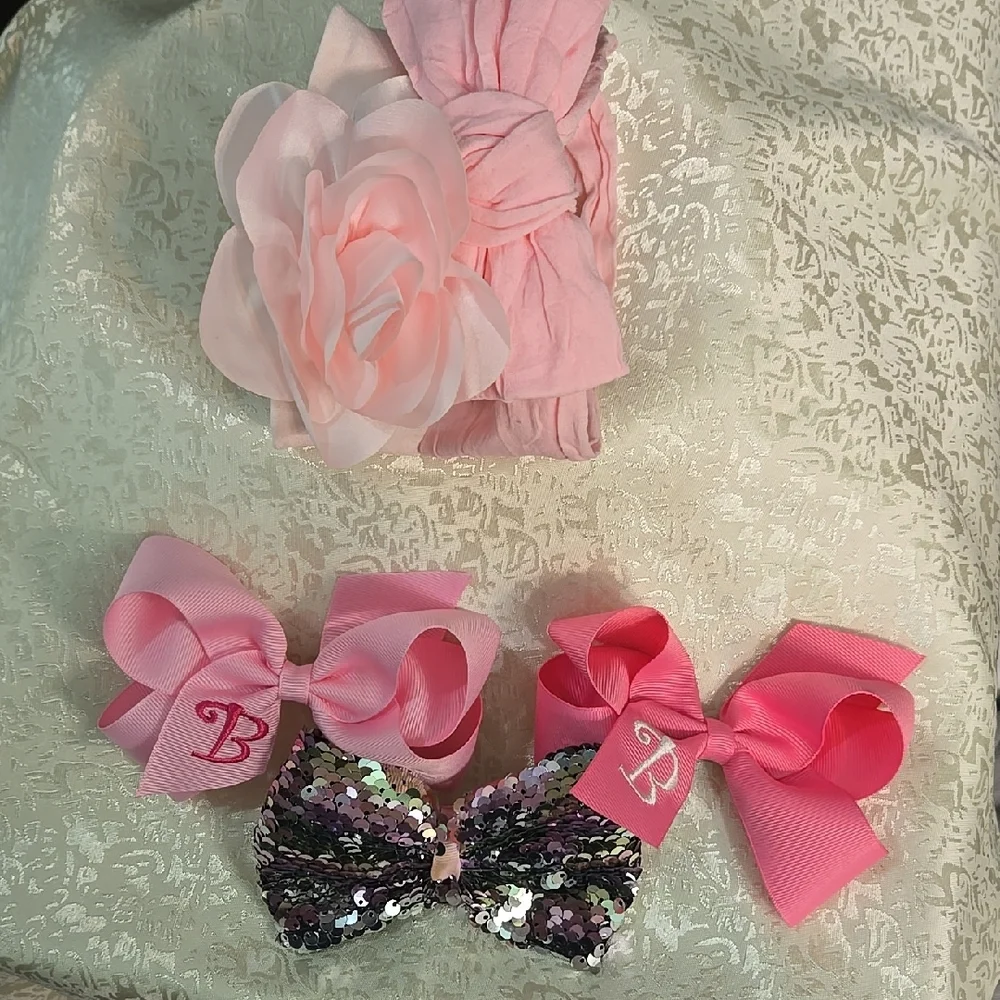 Hair Accessories 5 Piece Set with Bows and Headbands